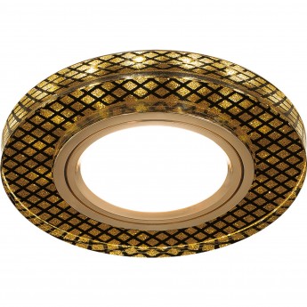 Светильник GAUSS BACKLIGHT BL076 Круг Кристалл/Черный/Золото, Gu5.3, LED 2700K 1/40